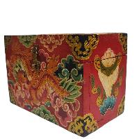 [traditional Tibetan], Wooden Rectangle Red Color Box, [dragon Painted]