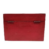 [traditional Tibetan], Wooden Rectangle Red Color Box, [dragon Painted]