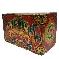 [traditional Tibetan], Wooden Rectangle Red Color Box, [cheppu]