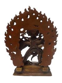 Buddhist Statue Miniature Statue Of, Vajrakilaya - Dorje Phurba, [chocolate Oxidized]