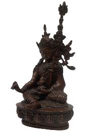 Buddhist Statue Miniature Statue Of, Padmasambhava, [chocolate Oxidized]