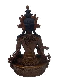 Buddhist Statue Miniature Statue Of, Ksitigarbha - Bodhisattva, [chocolate Oxidized]