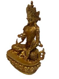 Buddhist Statue Miniature Statue Of, Ksitigarbha - Bodhisattva, [full Gold Plated]