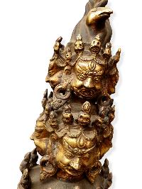 [last Piece], Buddhist Statue Of Rahula, [gold Plated Antique Finishing], [rare Find]