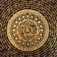 [clear Mantra], Buddhist Thangka Mantra Mandala, [hq]