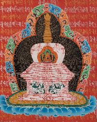 Tibetan Thangka Of Shakyamuni Buddha Mandala, [real Gold], Natural Traditional Color, [painted Both Side], [rare Find], [master Quality], [old Stock]