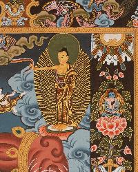 [master Quality],tibetan Thangka Of Wheel Of Life, [real Gold], Natural Traditional Color