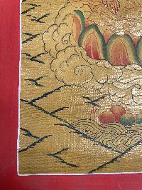 Tibetan Buddhist Thangka Of [green Tara], Real 24k Gold, [hand Painted]