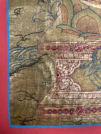 Tibetan Buddhist Thangka Of [medicine Buddha], Real 24k Gold, [hand Painted]