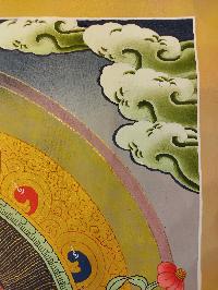 Tibetan Buddhist Thangka Of [medicine Buddha], Real 24k Gold, [hand Painted]
