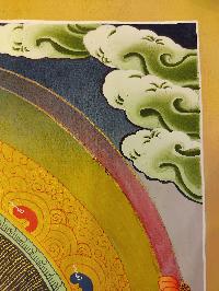 Tibetan Buddhist Thangka Of [shakyamuni Buddha], Real 24k Gold, [hand Painted]