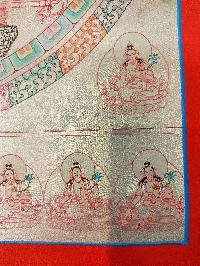 Tibetan Buddhist Thangka Of [green Tara Mandala], Real 24k Gold, [hand Painted]