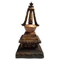 Buddhist Statue Of, Stupa, [traditional Color, Antique Finishing]