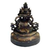Buddhist Statue Miniature Statue Of, Yellow Jambhala, [antique Finishing]