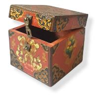 Handmade Tibetan Box With Endless Knot Design [traditional Color]