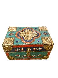 Handmade Tibetan Box [traditional Color, Stone Setting]