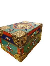 Handmade Tibetan Box [traditional Color, Stone Setting]