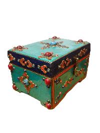 Handmade Tibetan Box [traditional Color, Stone Setting]