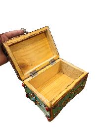 Handmade Tibetan Box [traditional Color, Stone Setting]