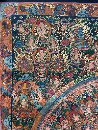 Tibetan Buddhist Thangka Painting Of Buddha Mandala, [hand Painted]