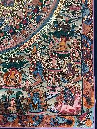 Tibetan Buddhist Thangka Painting Of Buddha Mandala, [hand Painted]