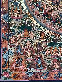 Tibetan Buddhist Thangka Painting Of Buddha Mandala, [hand Painted]