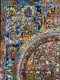 Tibetan Buddhist Thangka Painting Of Buddha Mandala, [hand Painted]