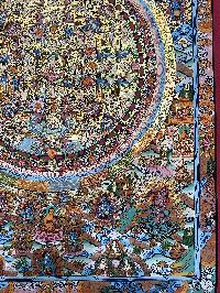 Tibetan Buddhist Thangka Painting Of Buddha Mandala, [hand Painted]