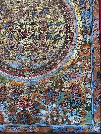 Tibetan Buddhist Thangka Painting Of Buddha Mandala, [hand Painted]