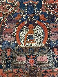 Tibetan Buddhist Thangka Painting Of Buddha Life Story, [hand Painted]