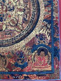 Tibetan Buddhist Thangka Painting Of Buddha Mandala, [hand Painted]