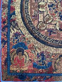 Tibetan Buddhist Thangka Painting Of Buddha Mandala, [hand Painted]