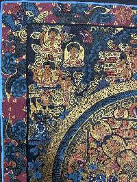 Mandala, Tibetan Buddhist Thangka Painting Of Buddha Mandala, [hand Painted]