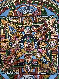 Tibetan Buddhist Thangka Painting Of Buddha Mandala, [hand Painted]