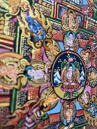 Tibetan Buddhist Thangka Painting Of Buddha Mandala, [hand Painted]