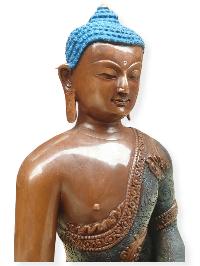 Buddhist Statue Of Shakyamuni Buddha, [chocolate Oxidized]