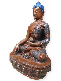 Buddhist Statue Of Shakyamuni Buddha, [chocolate Oxidized]