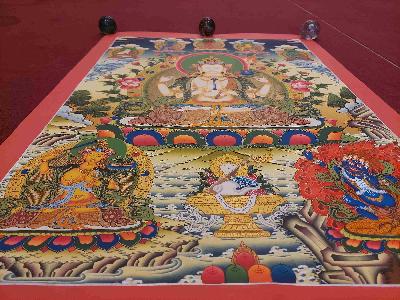 Buddhist Handmade Thangka Of Sahasrabhuja Avalokitesvara, [hand Painted]