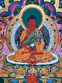 Buddhist Handmade Thangka Of Amitabha Buddha, [hand Painted]