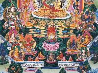 Buddhist Handmade Thangka Of Amitabha Buddha, [hand Painted]