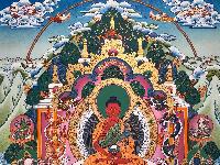 Buddhist Handmade Thangka Of Amitabha Buddha, [hand Painted]