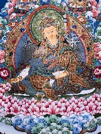 Buddhist Handmade Thangka Of Padmasambhava, [hand Painted]