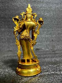 Buddhist Statue Of Standing Green Tara, [full Gold Plated]