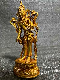 Buddhist Statue Of Standing Green Tara, [full Gold Plated]