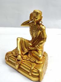 Buddhist Miniature Statue Of Milarepa, [full Gold Plated]