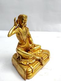 Buddhist Miniature Statue Of Milarepa, [full Gold Plated]