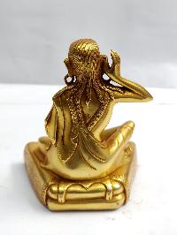 Buddhist Miniature Statue Of Milarepa, [full Gold Plated]