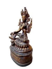 Buddhist Statue Of [green Tara], [antique Finishing]