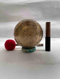 Buddhist Singing Bowl, With [mantra] Design, [carving]