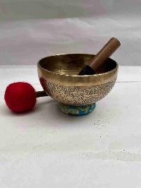 Buddhist Singing Bowl, With [mantra] Design, [carving]